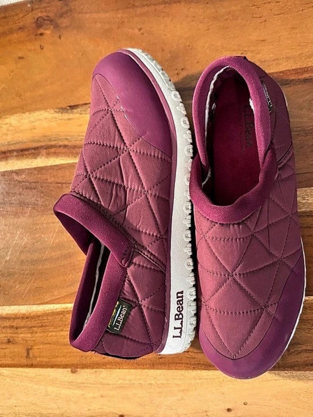 L.L.Bean Ultralight PrimaLoft Waterproof Slip-On Sneakers Purple Women's 10